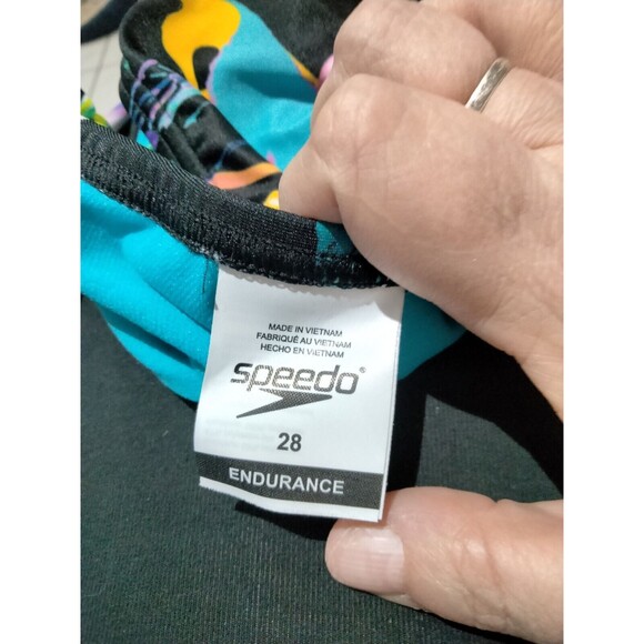 Speedo Women's One-piece Bathing Suit Size Small (28) Multi-colored Open Back - Picture 5 of 7